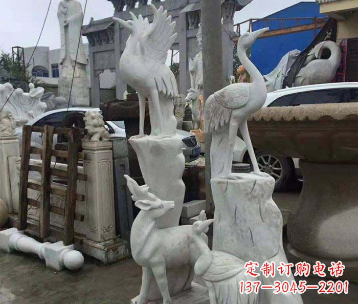 宁波园林景观仙鹤石雕