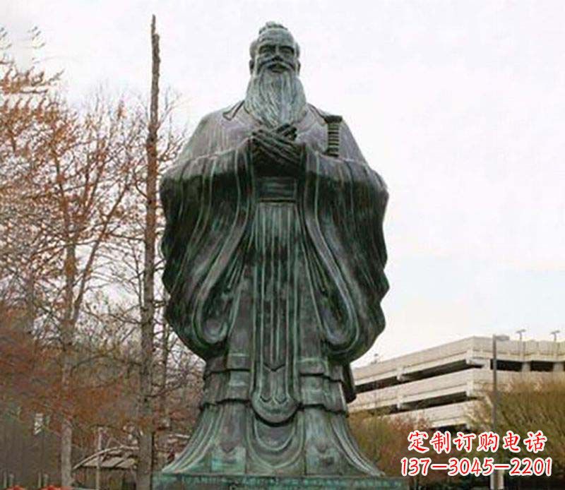 宁波园林老子人物铜雕