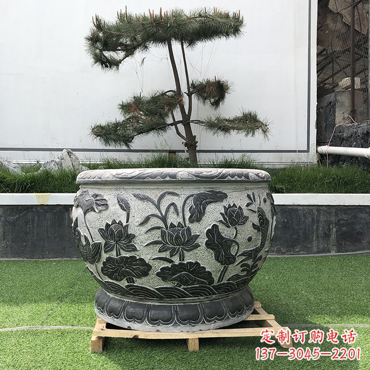 宁波园林石雕水缸