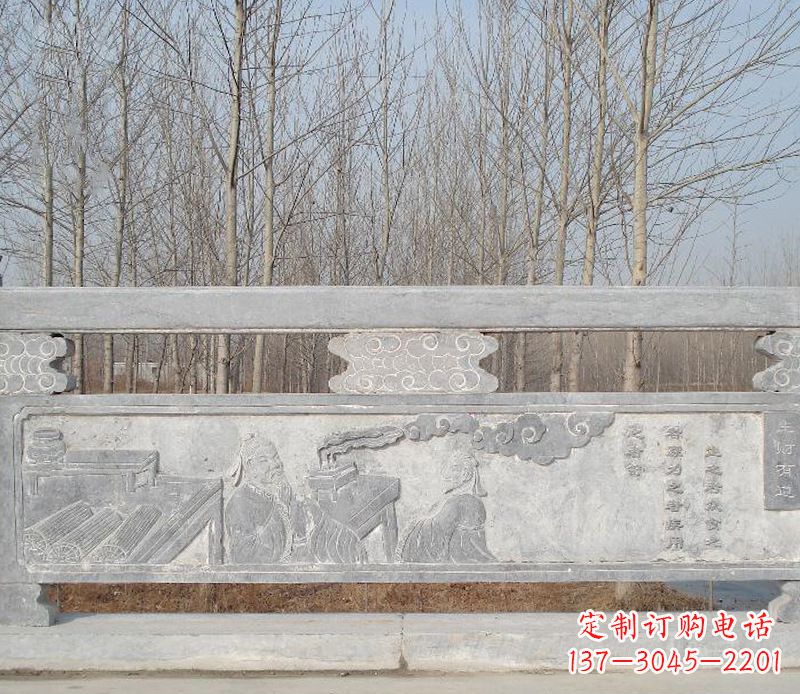 宁波园林石浮雕栏板景观石雕 (3)