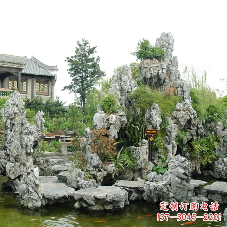 宁波园林庭院奇石假山