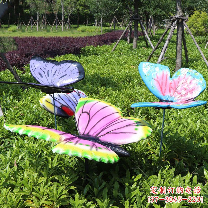 宁波展翅的蝴蝶,公园草丛仿真动物装饰雕塑