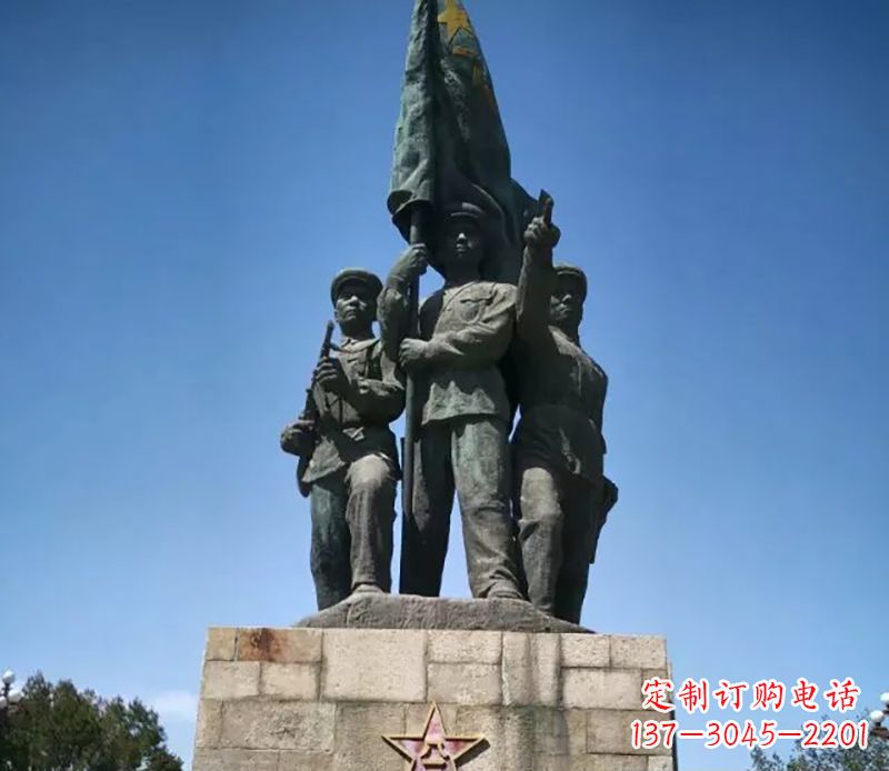 宁波战士革命广场铜雕