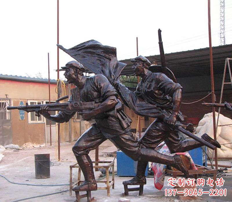 宁波战士人物铜雕