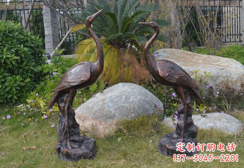 宁波站立仙鹤雕塑 (2)