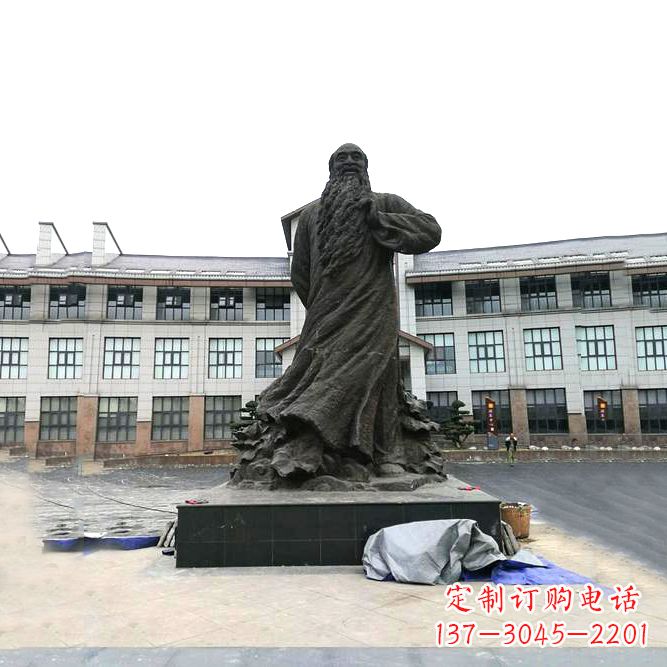 宁波张大千铜雕塑像-景区广场名人雕塑