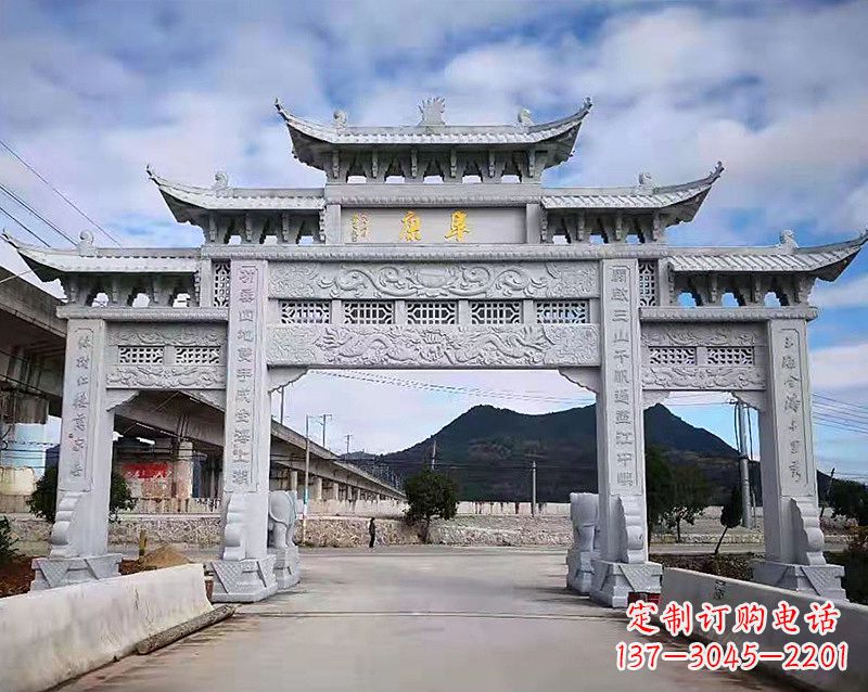 宁波张掖石雕牌坊雕刻