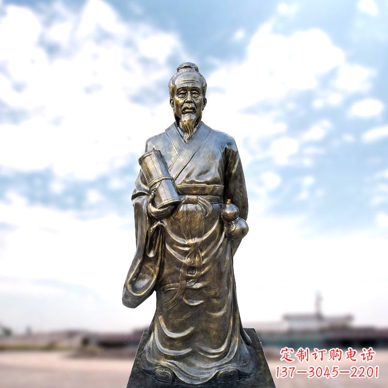 宁波张仲景仿铜雕像