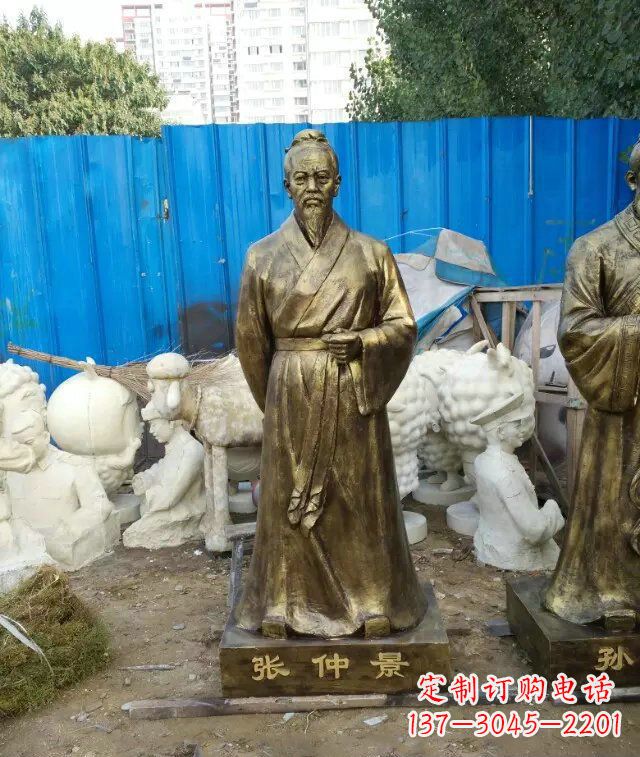 宁波张仲景古代医学名人铜雕