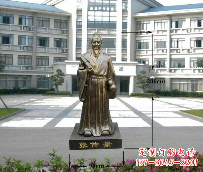宁波张仲景名医铜雕