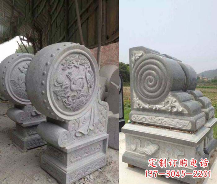 宁波招财抱鼓石大理石门墩
