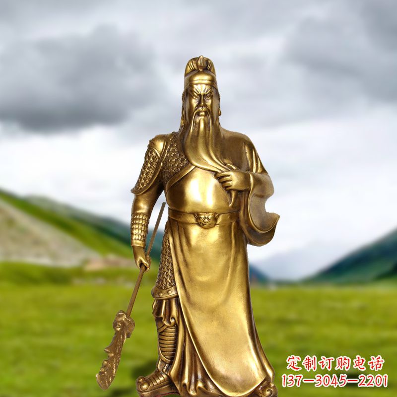 宁波招财关公铜雕像