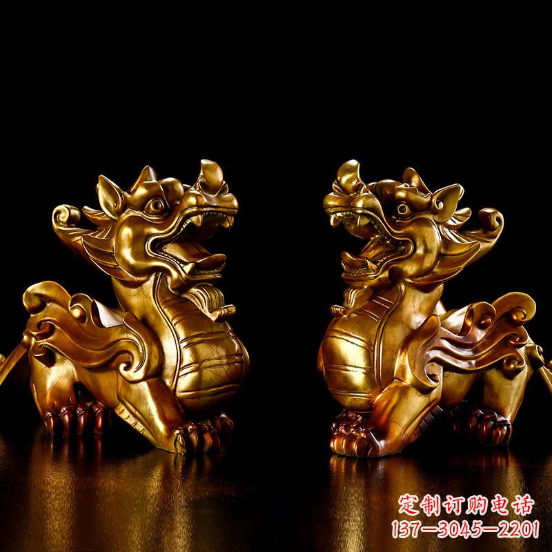 宁波招财黄铜貔貅雕塑摆件
