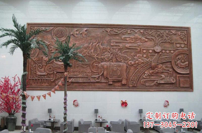 宁波招财进宝大象铜浮雕