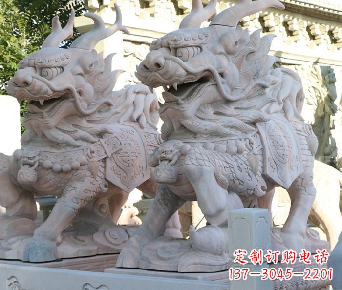 宁波招财瑞兽麒麟石雕 (2)