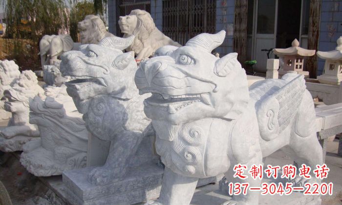 宁波招财神兽大理石貔貅石雕