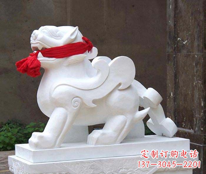 宁波招财神兽汉白玉貔貅石雕
