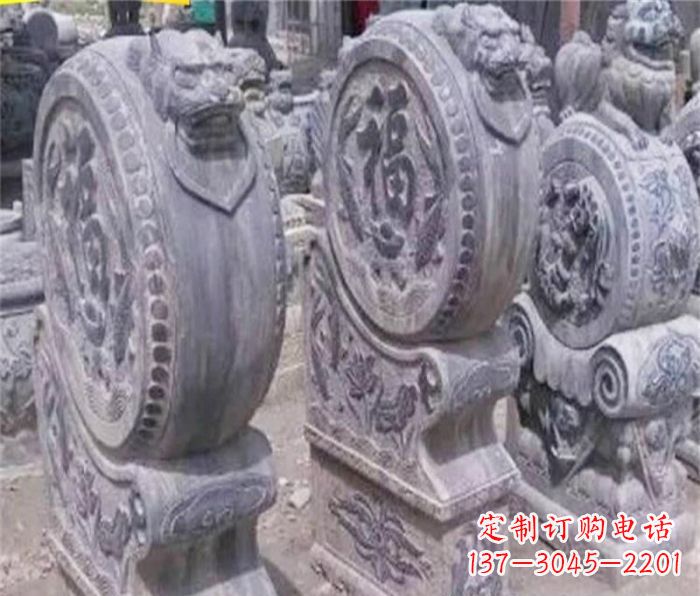 宁波招财石门墩仿古抱鼓石
