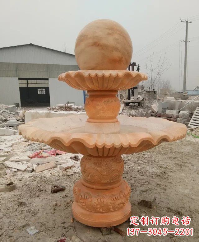 宁波招财双层风水球石雕