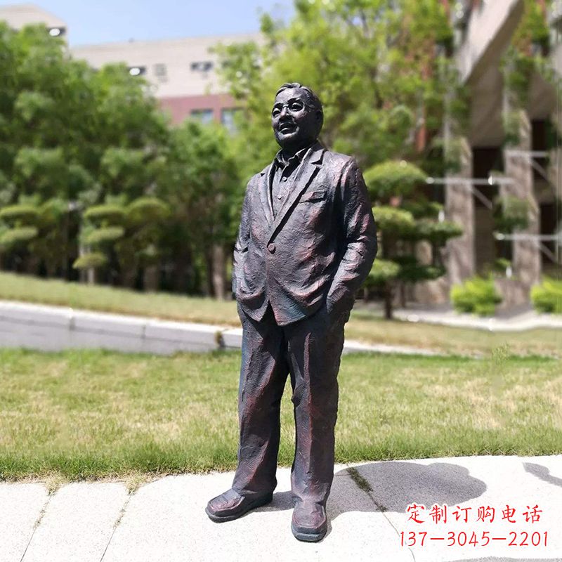 宁波中国当代著名数学家铸铜华罗庚雕塑