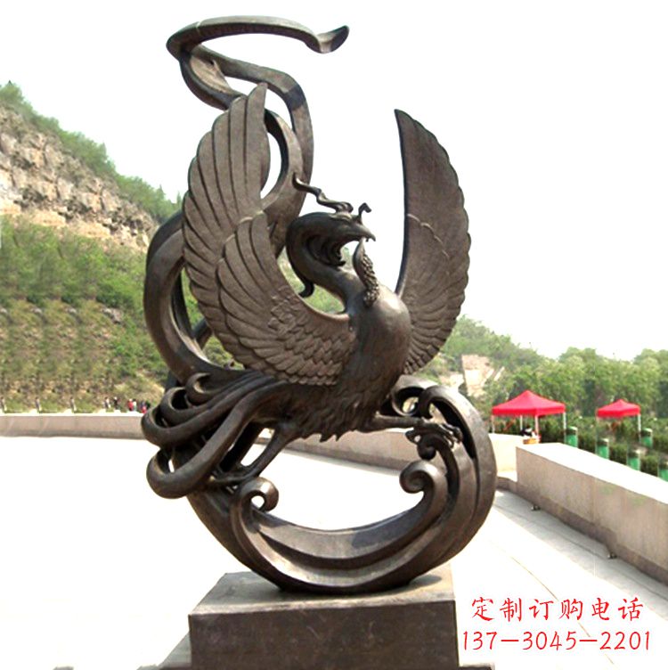 宁波中国古代神话中的创世神朱雀景观铜雕