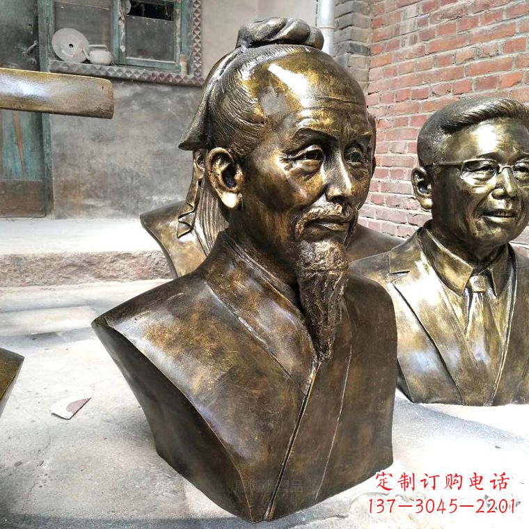 宁波中国古代著名数学家祖冲之铸铜胸像雕塑