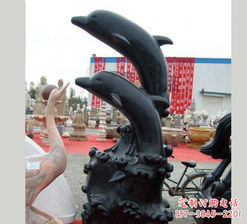 宁波中国黑海豚石雕
