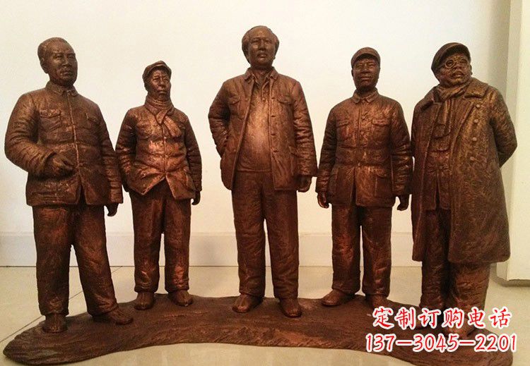 宁波中国近代伟人系列铜雕像