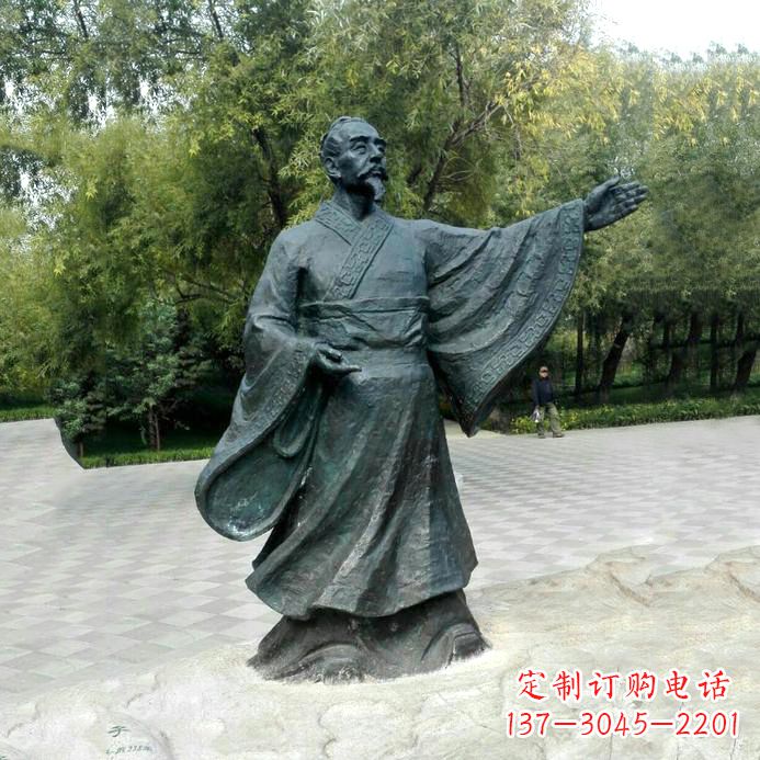 宁波中国历史名人战国时期儒家学派的代表人物荀子铜雕像