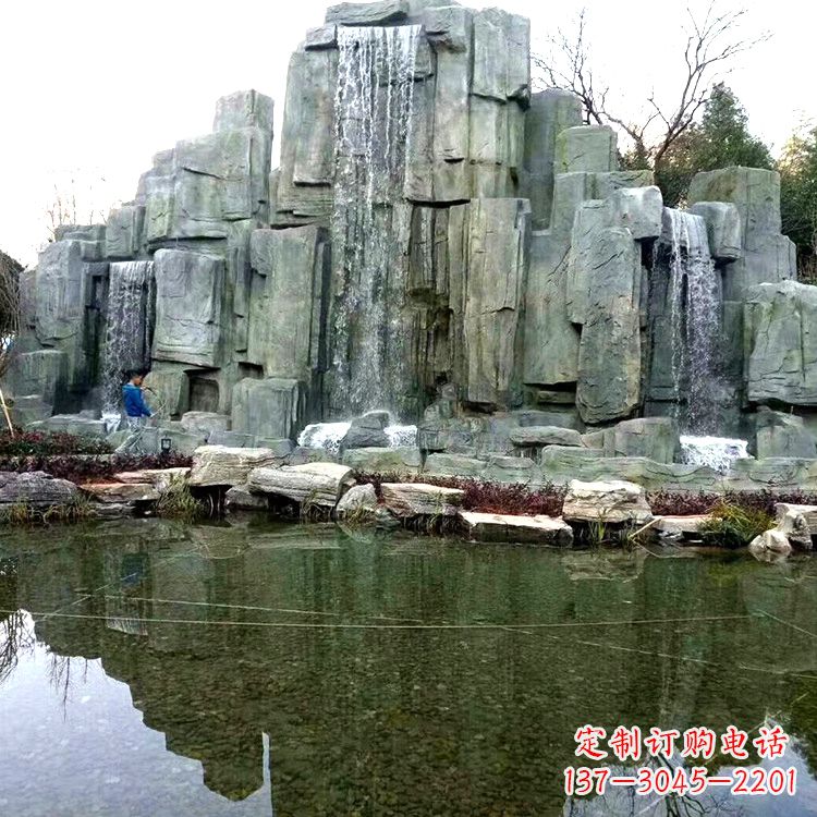 宁波中式园林流水假山雕塑