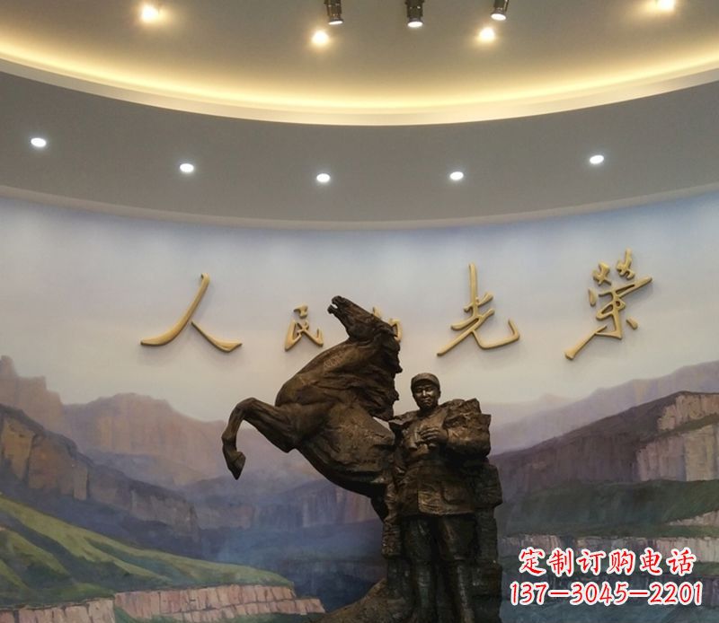 宁波朱德人物景观铜雕