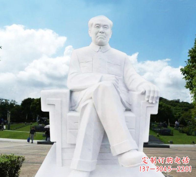 宁波朱德坐式伟人石雕
