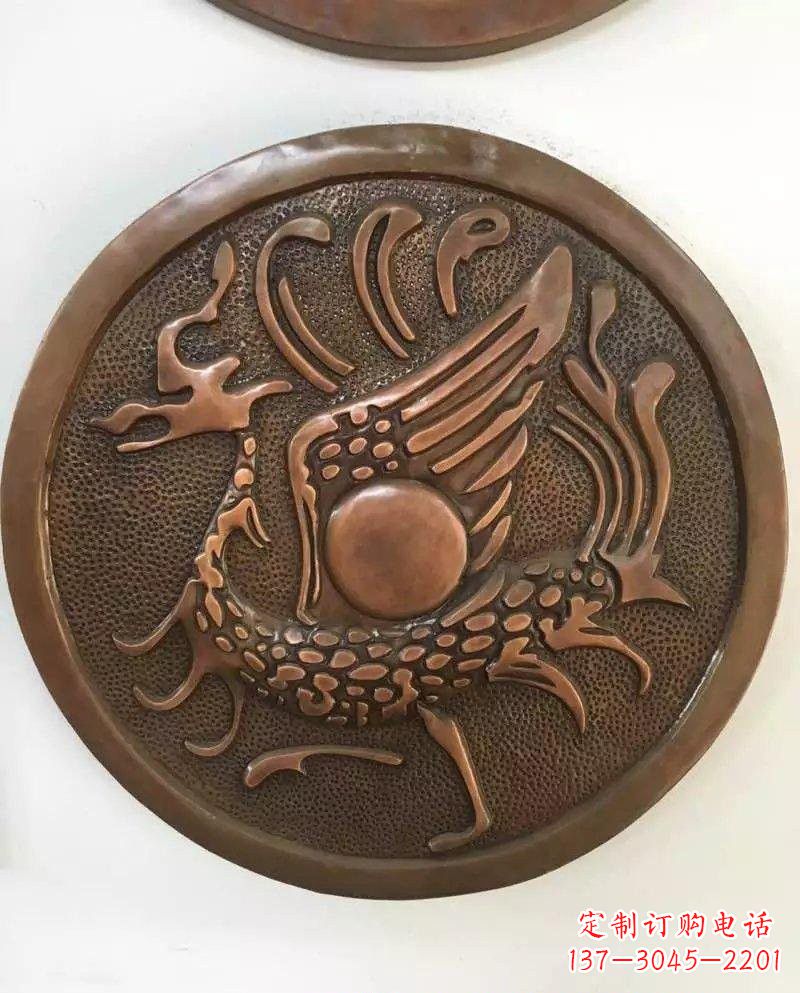 宁波朱雀铜浮雕