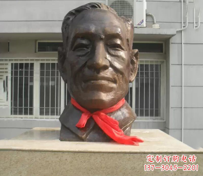 宁波朱宪彝校园名人头像铜雕