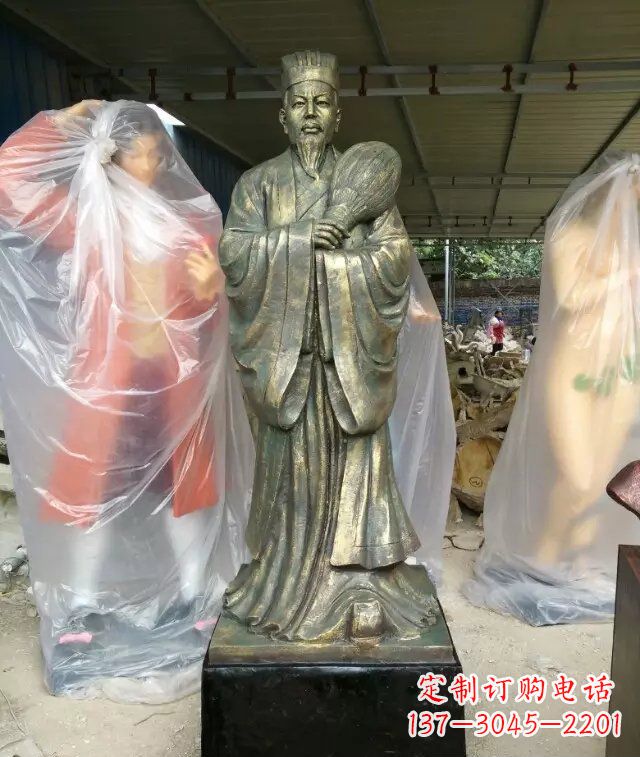 宁波诸葛亮古代人物铜雕
