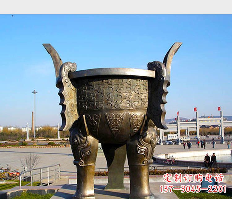 宁波铸铜广场圆形景观香炉