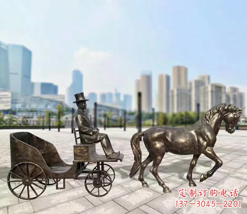 宁波铸铜广场马车雕塑
