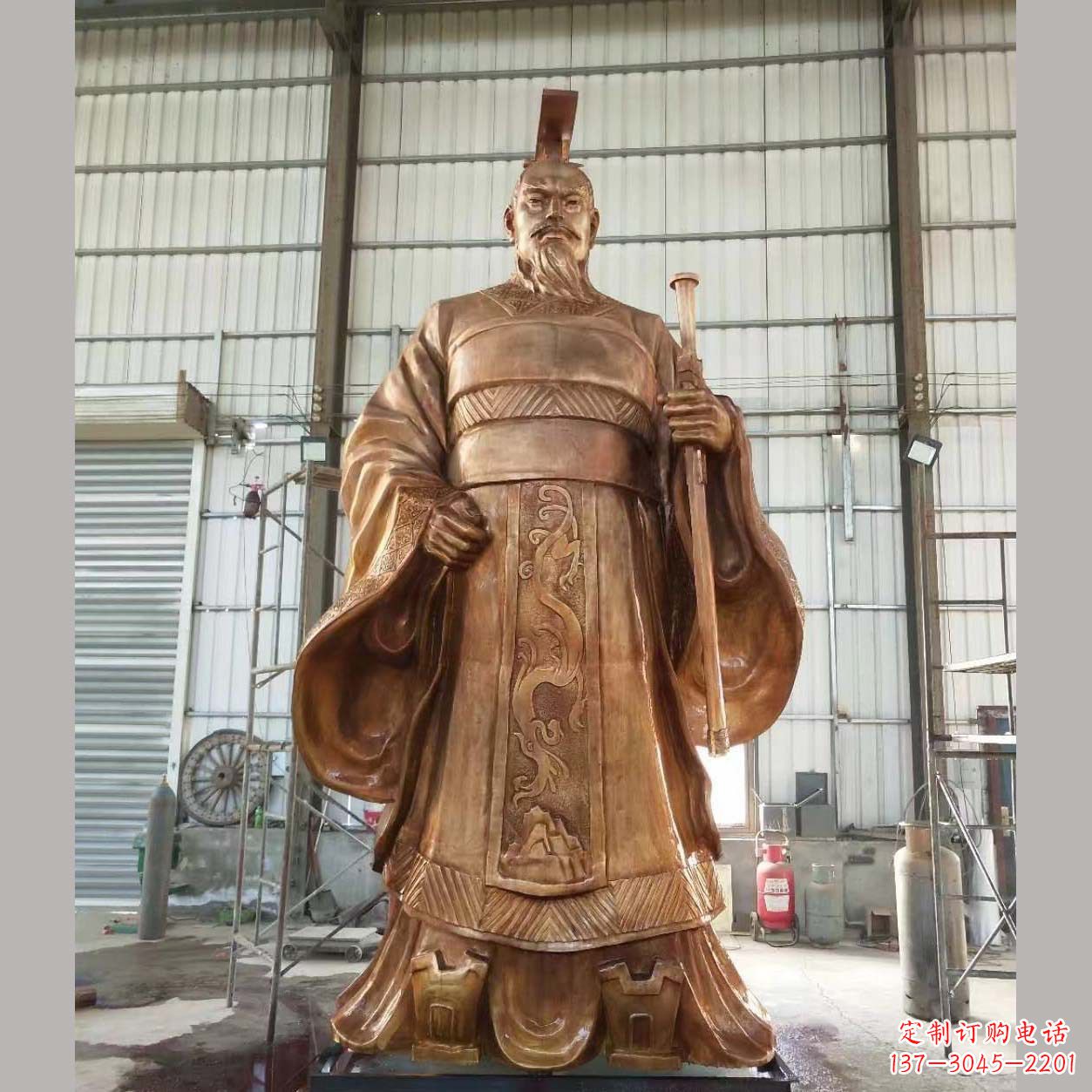 宁波铸铜汉武帝雕塑