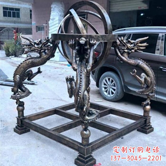宁波铸铜浑天仪景观雕塑摆件