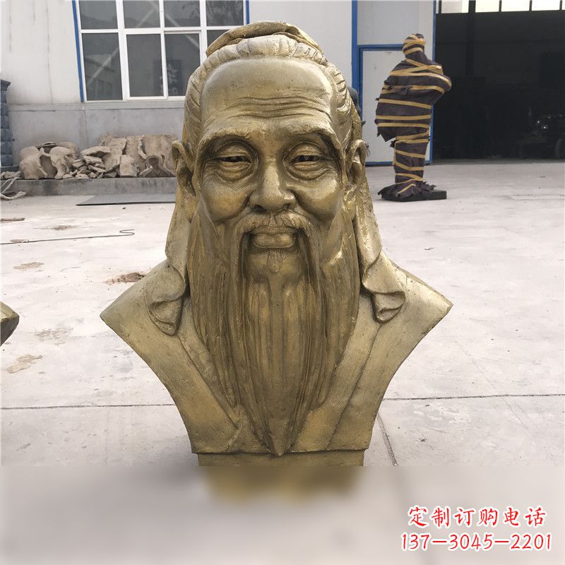 宁波铸铜孔子胸像雕塑