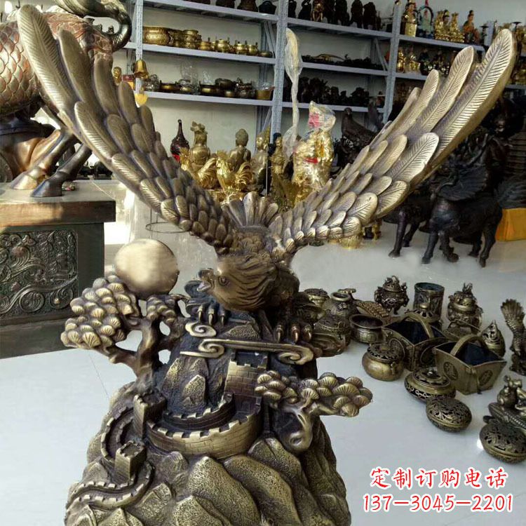 宁波铸铜老鹰雕塑