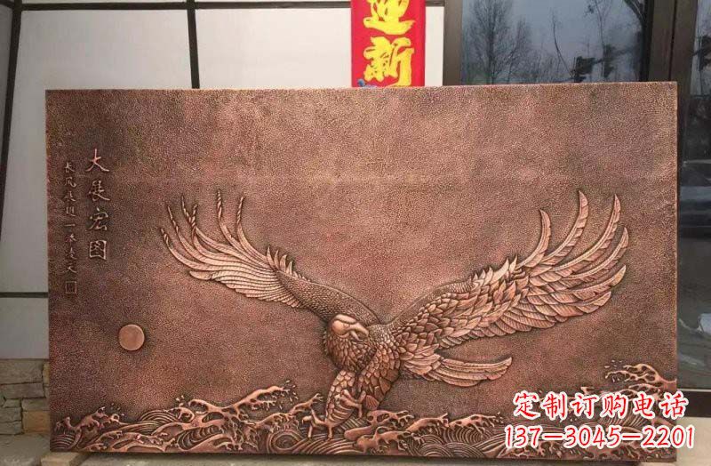 宁波铸铜老鹰浮雕