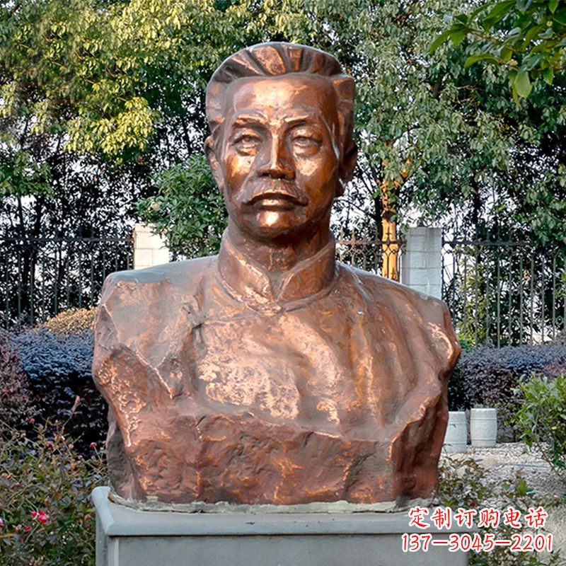 宁波铸铜鲁迅半身像雕像