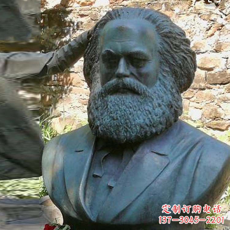宁波铸铜名人无产阶级导师马克思头像雕塑