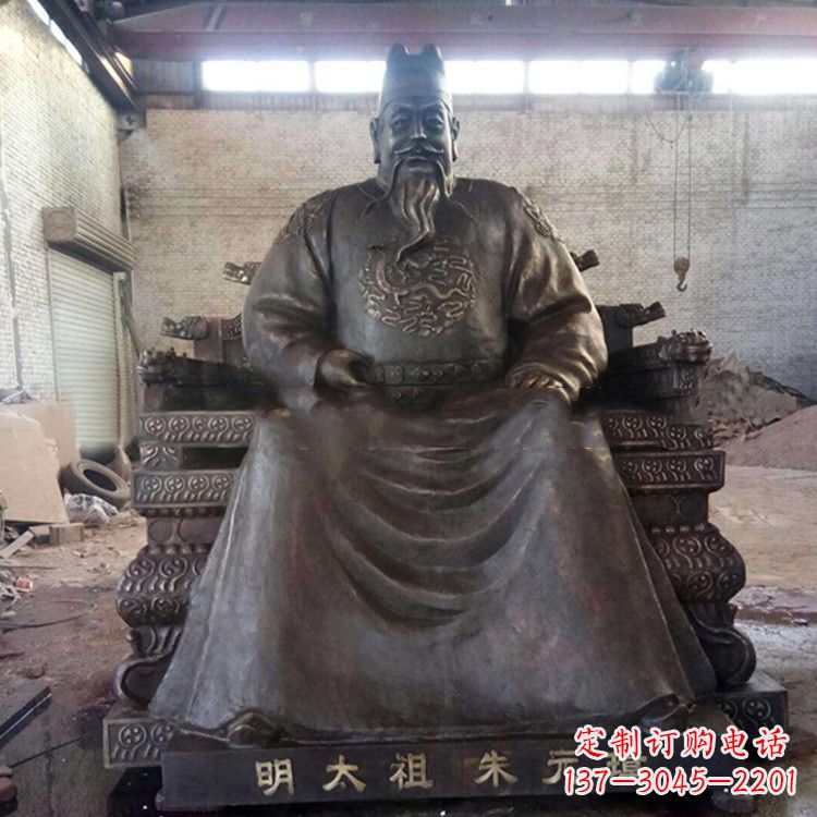 宁波铸铜明太祖雕塑