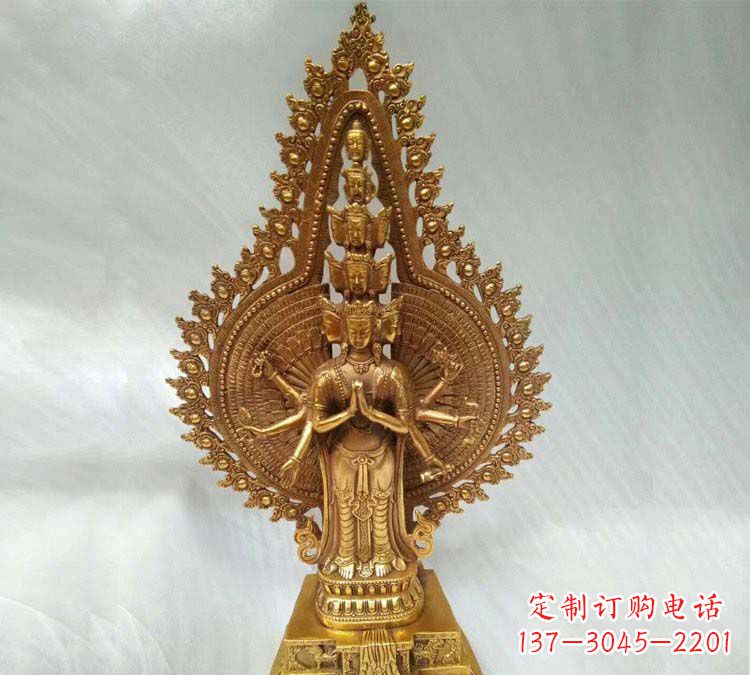 宁波铸铜千手观音寺庙佛像