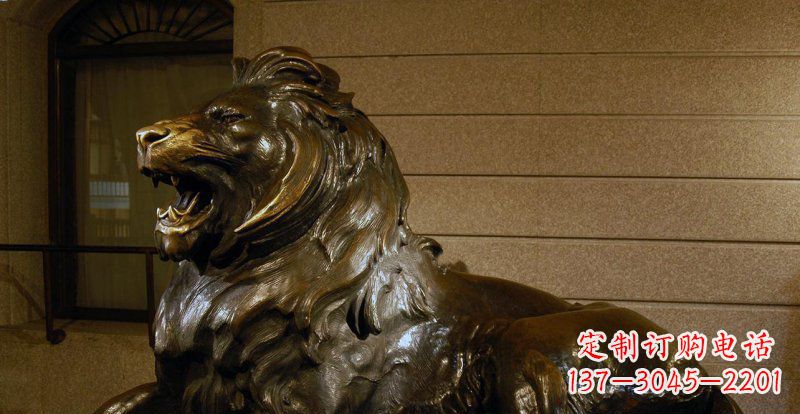 宁波铸铜狮子铜雕 (2)