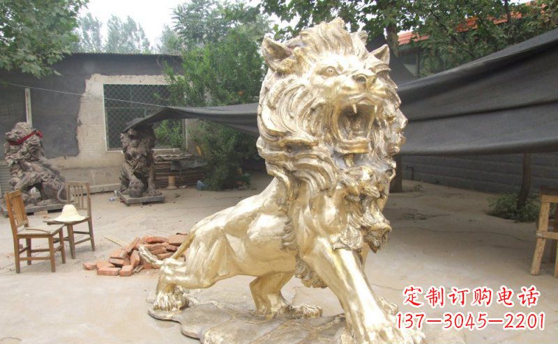 宁波铸铜狮子铜雕 (3)