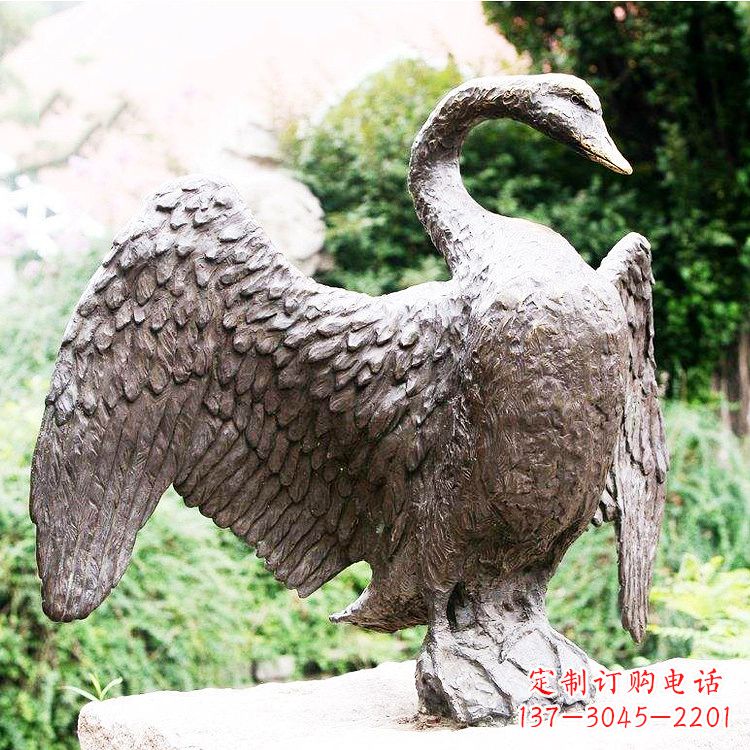 宁波铸铜天鹅雕塑