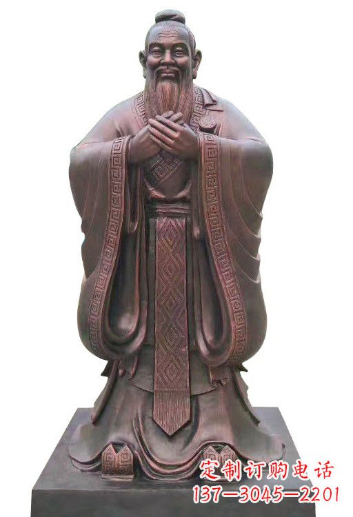 宁波紫铜孔子像